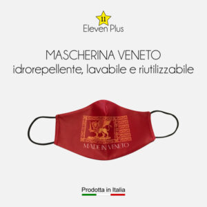 Mascherina idrorepellente, lavabile e riutilizzabile con bandiera di San Marco Veneto
