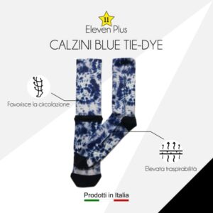 Calzini blue tie-dye